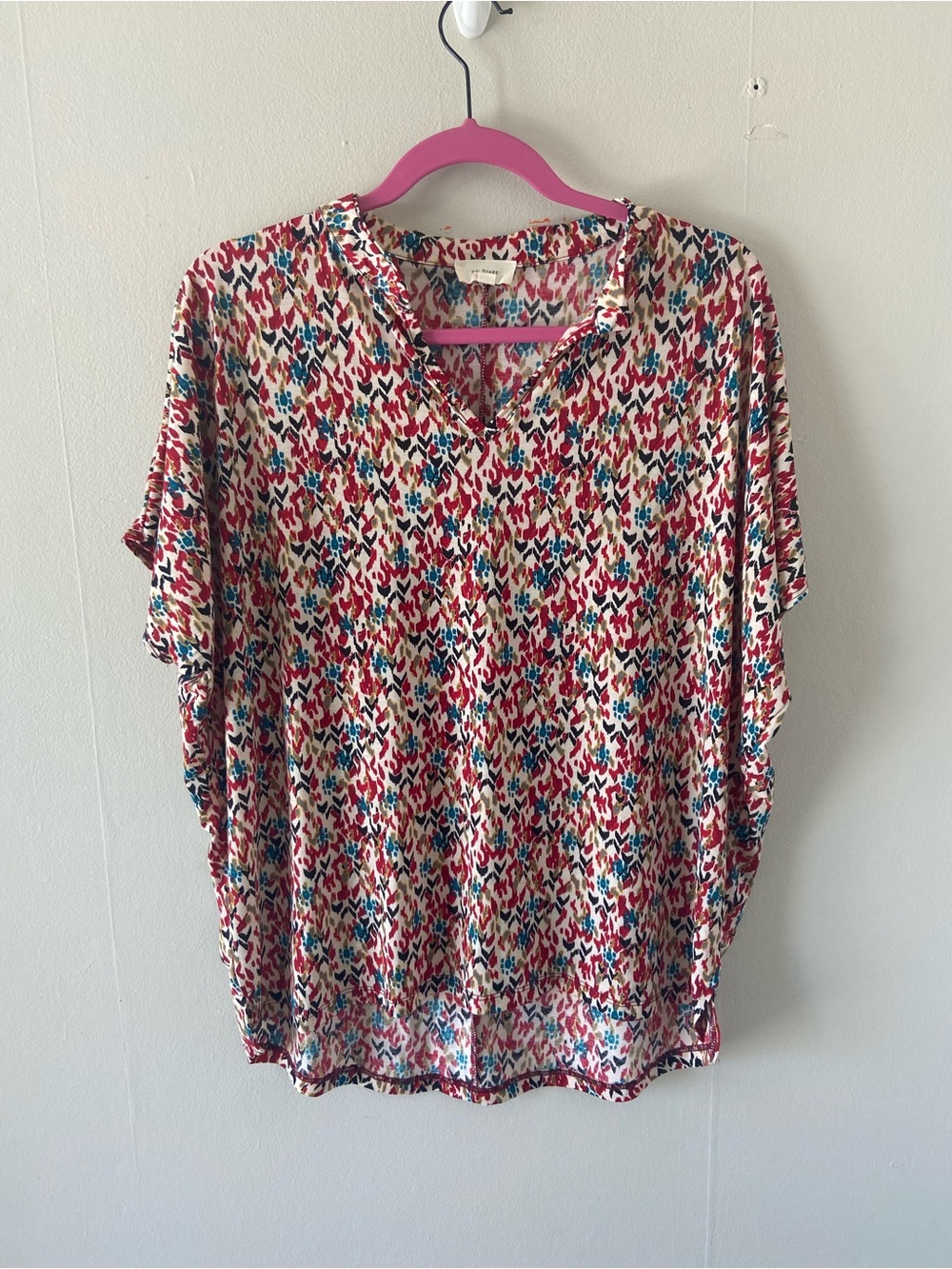 Short sleeve blouse size small oversized flowy modest career work teacher